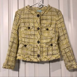 Old Navy Yellow Tweed Blazer
